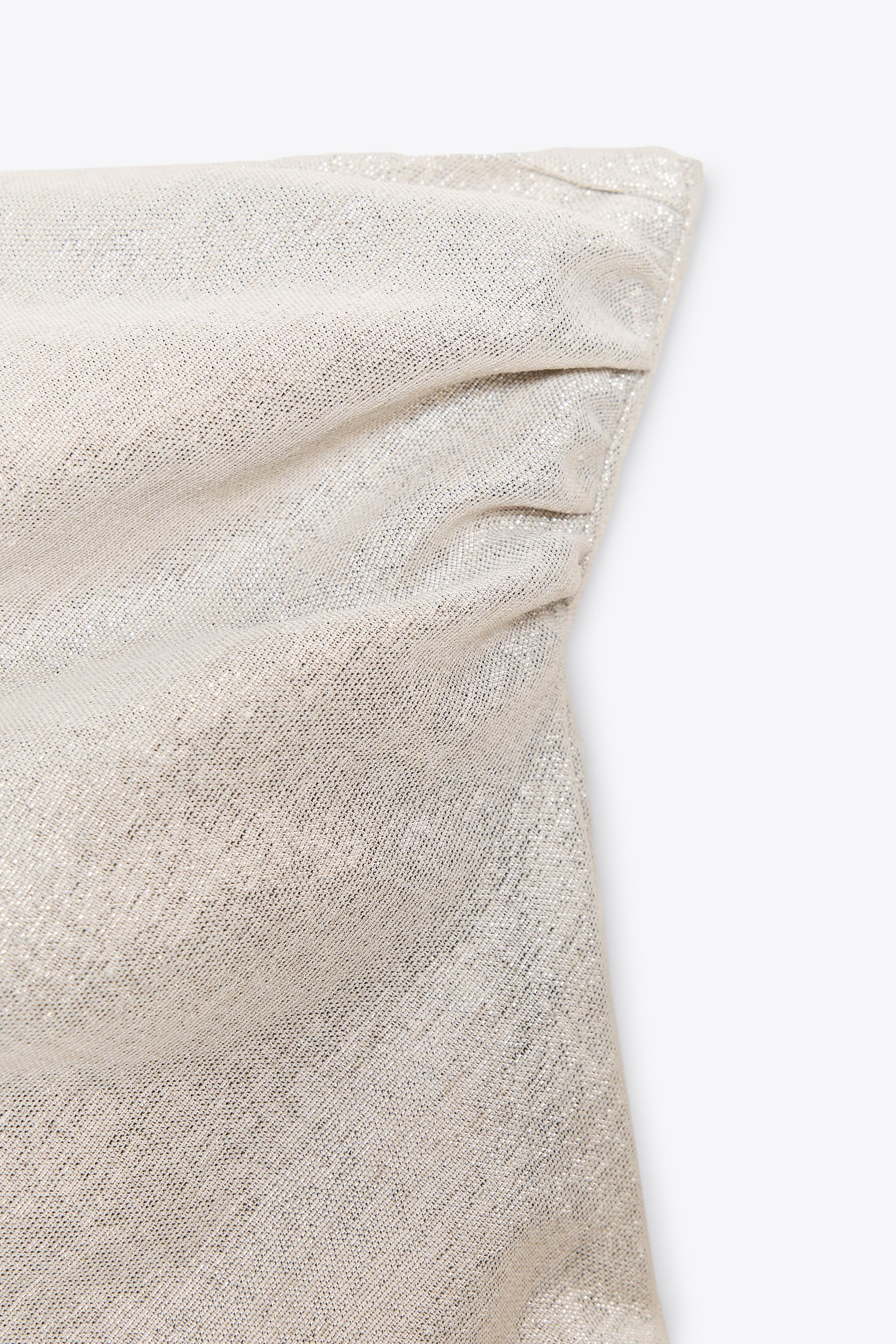 TOP FOULARD FIL MÉTALLISÉ